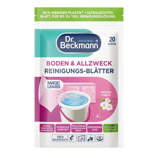 dr-beckmann-allzweck-reinigungs-bl-tter-spring-fresh-20-stk-vordosierte-wasserl- image 1