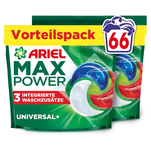 ariel-max-power-pods-universal-waschmittelkapseln-66-w-schen-3-in-1-kapseln-mit- image 1