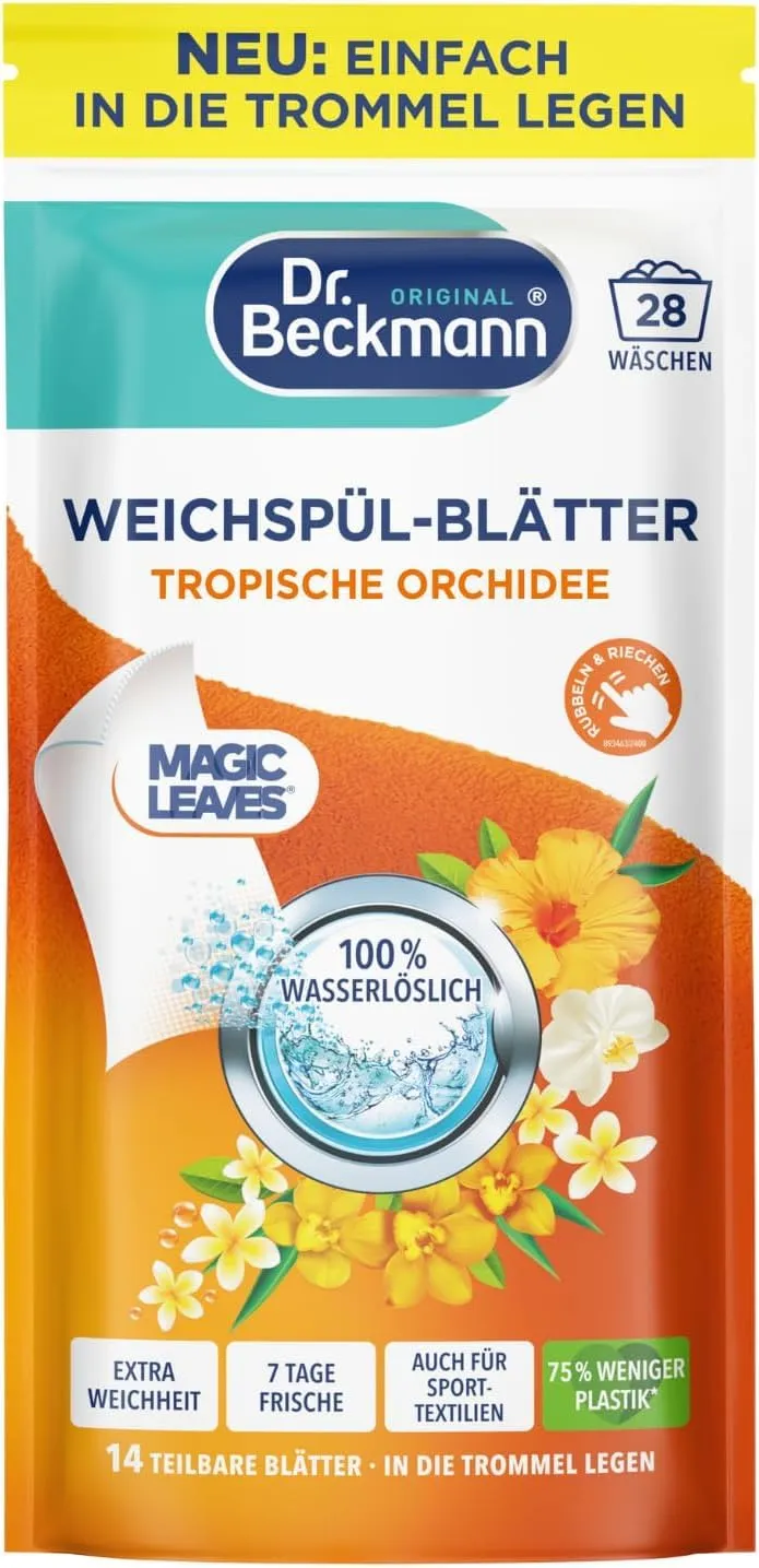 dr-beckmann-weichsp-l-bl-tter-tropical-orchidee-14-st-ck-vordosierte-weichsp-ler image 1