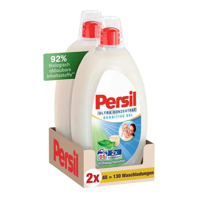 persil-ultra-konzentrat-sensitive-gel-130-waschladungen-2-x-1-3-l-flaschen-hypoa image 1