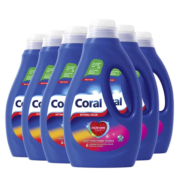 coral-optimal-color-fl-ssigwaschmittel-6-x-1-l-sparpack-6-x-20-wl-120-waschladun image 1