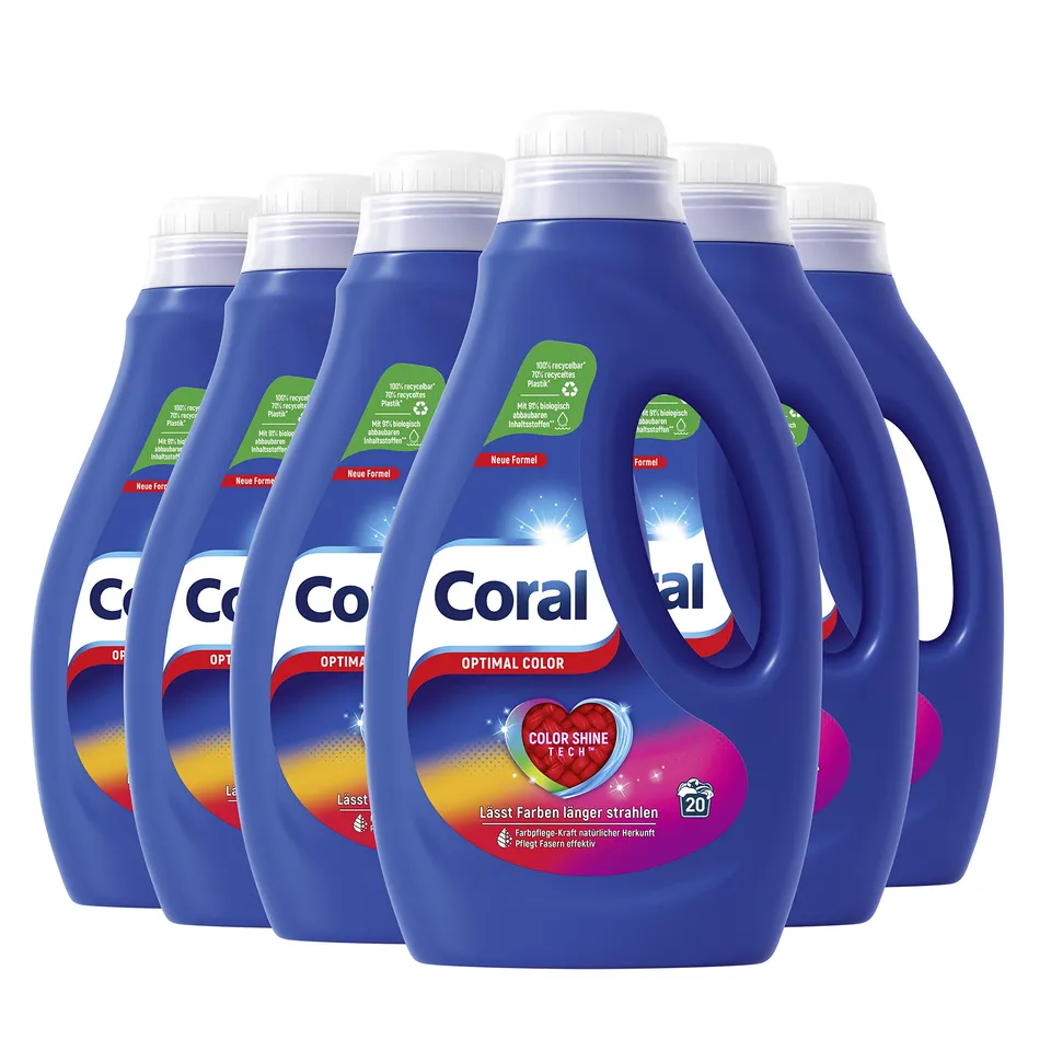 coral-optimal-color-fl-ssigwaschmittel-6-x-1-l-sparpack-6-x-20-wl-120-waschladun image 1