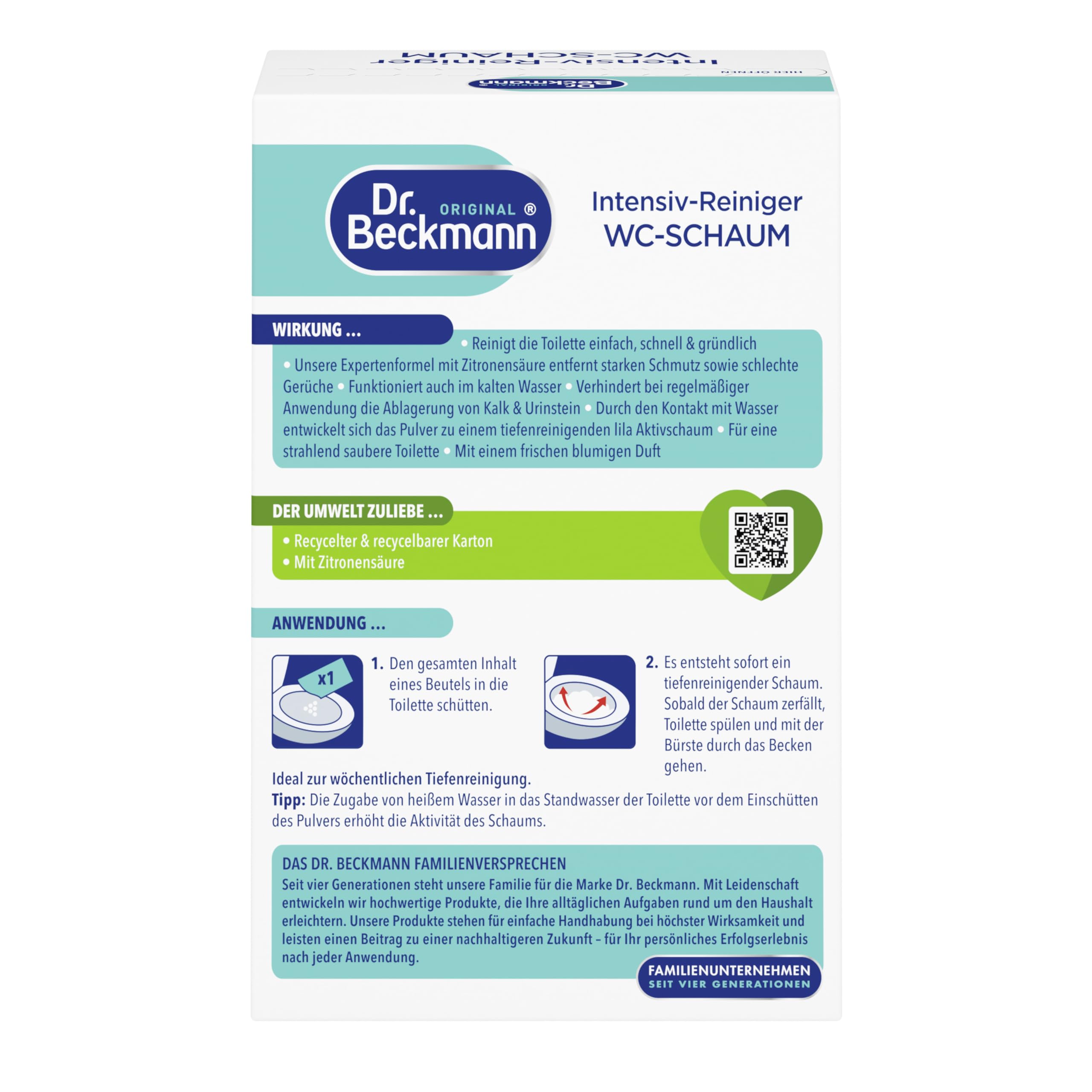 dr-beckmann-intensiv-reiniger-wc-schaum-floral-fresh-3-x-100-g-portionsbeutel-mi image 2