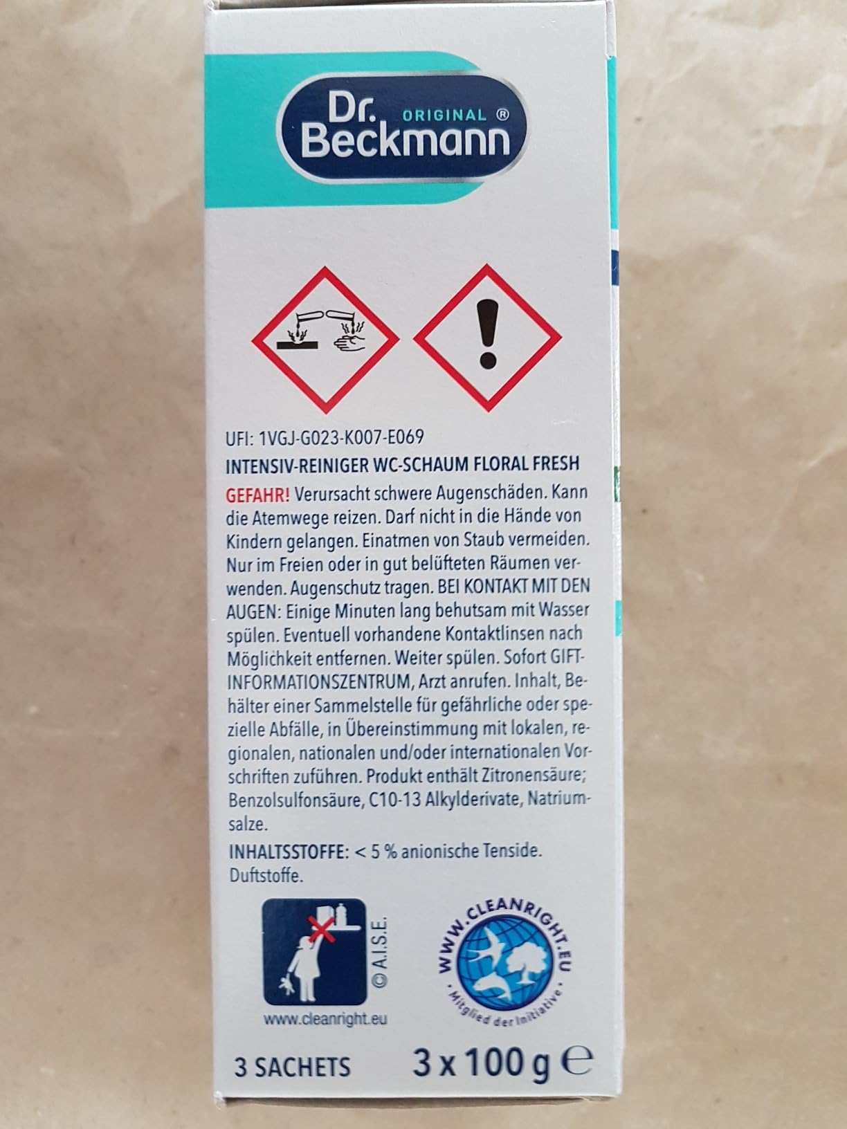 Sehr wirksam gegen Ablagerungen