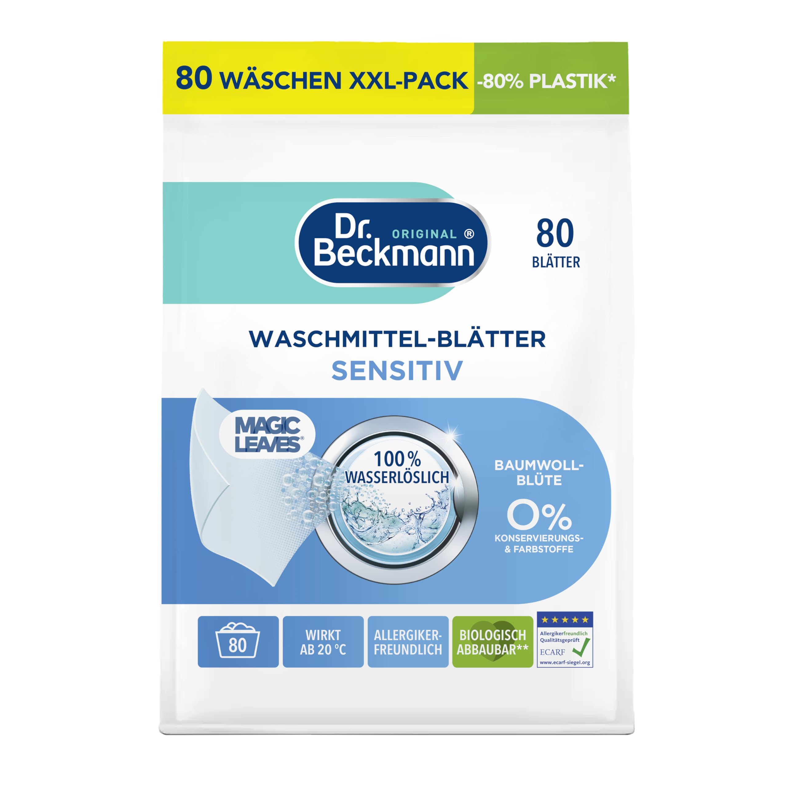 dr-beckmann-magic-leaves-waschmittel-bl-tter-sensitiv-80-bl-tter-vordosierte-was image 1