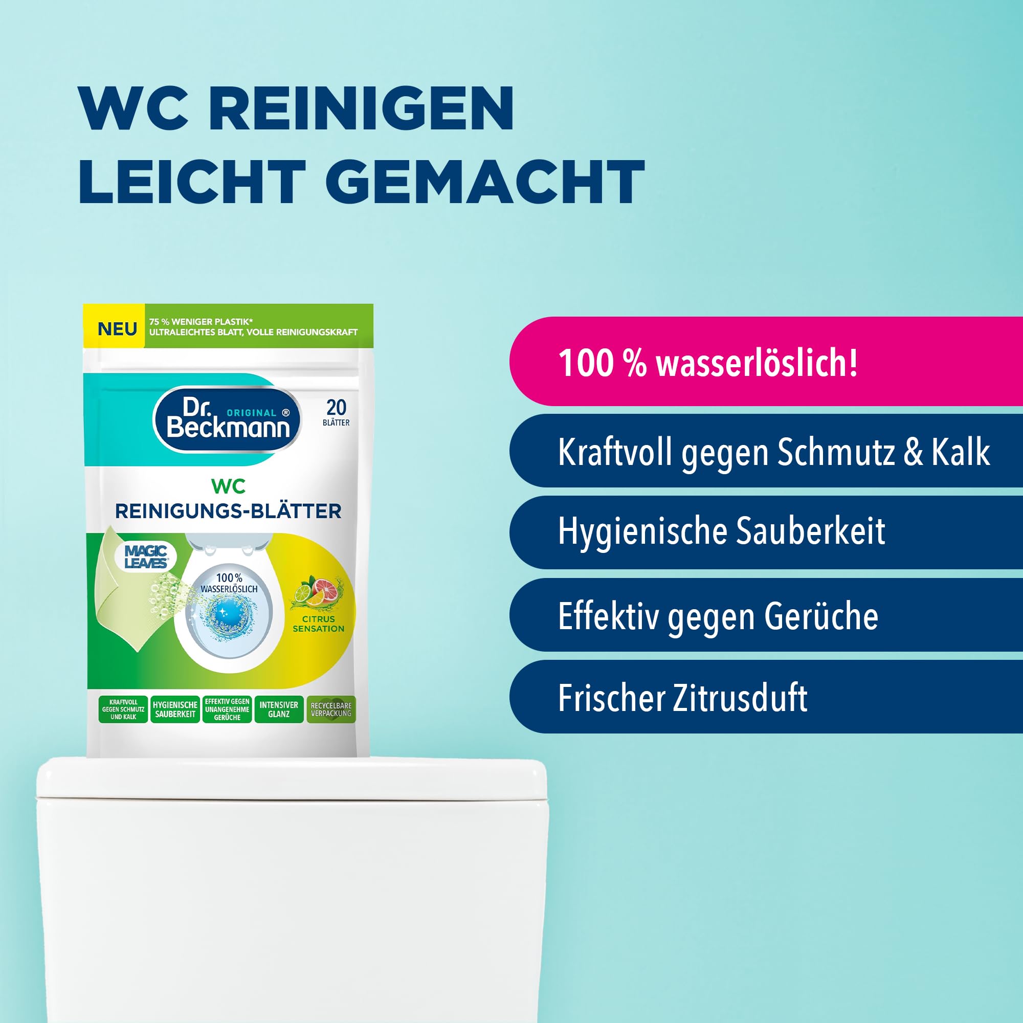 dr-beckmann-wc-reinigungs-bl-tter-citrus-20-bl-tter-wasserl-slich-einzeln-dosier image 2