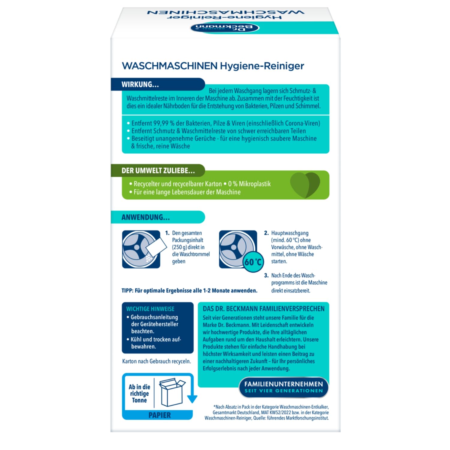 dr-beckmann-waschmaschinen-reiniger-250-g-hygiene-pulver-gegen-bakterien-ger-che image 2