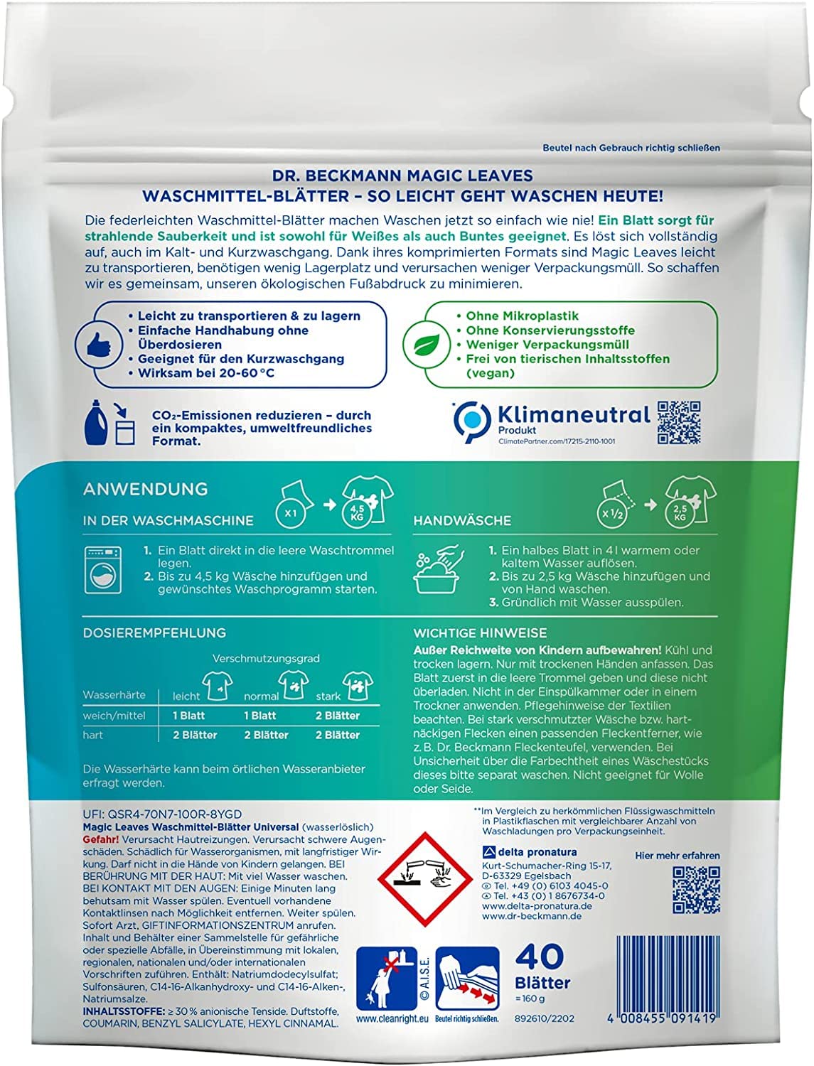 dr-beckmann-magic-leaves-waschmittel-bl-tter-universal-5x-40-bl-tter-200-st-ck-v image 5