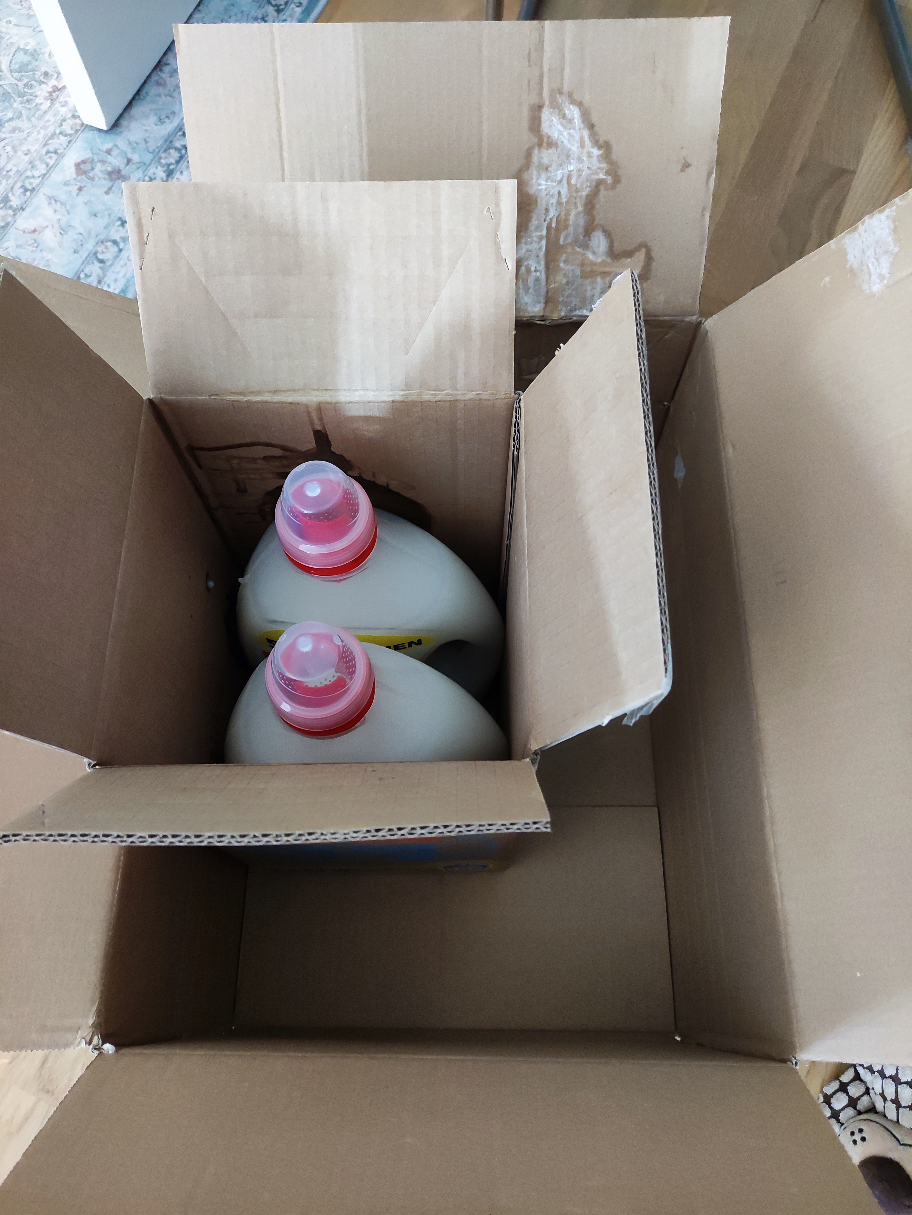 Flasche ausgetreten